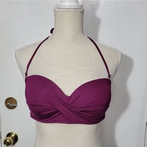 Stylus swimwear plum bathing suit top NWT